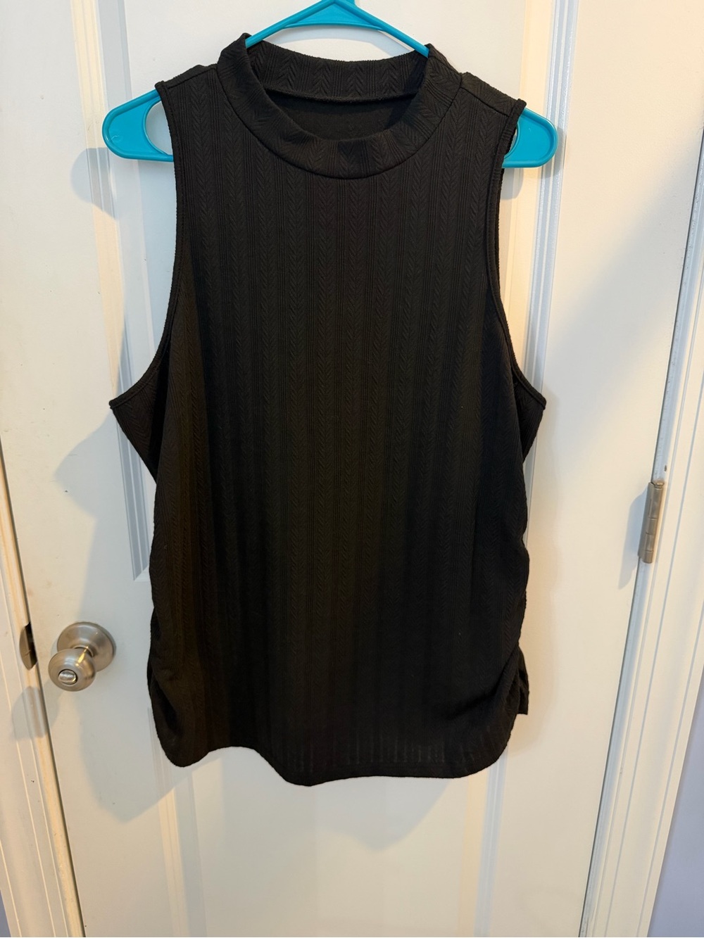 Sleeveless Mock Neck Women’s Top - Black